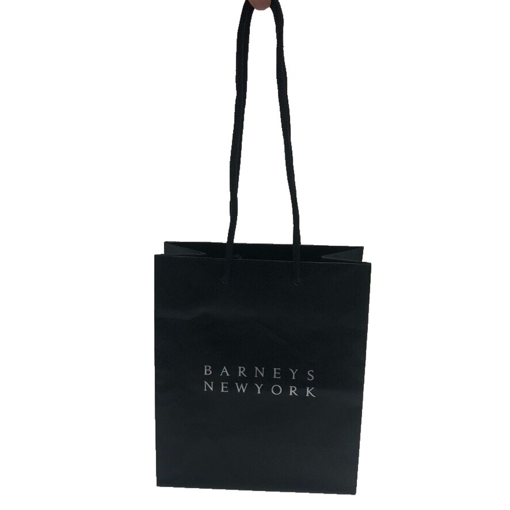 Barneys New York Authentic Black Gift Shopping Paper Bag 8x9.5x4